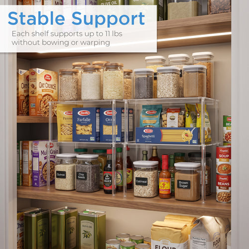 Neat Castle® Acrylic Shelf Organizer- 4 pack
