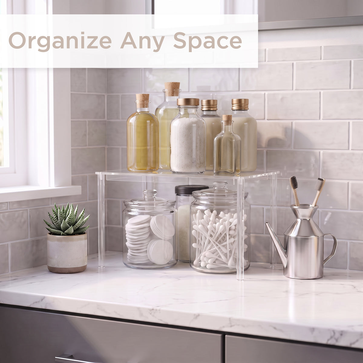 Neat Castle® Acrylic Shelf Organizer - 2 Pack