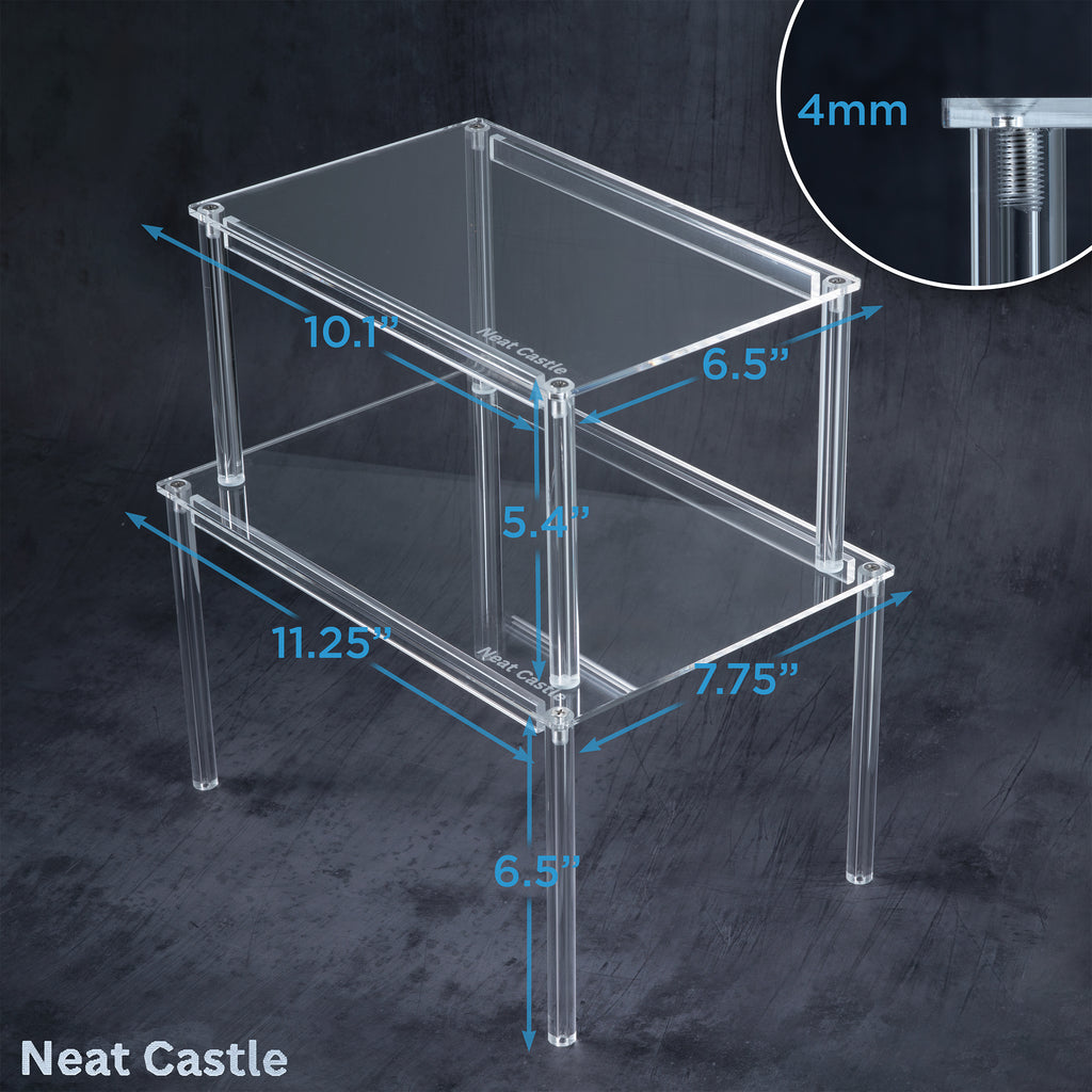 Neat Castle® Acrylic Shelf Organizer - 2 Pack