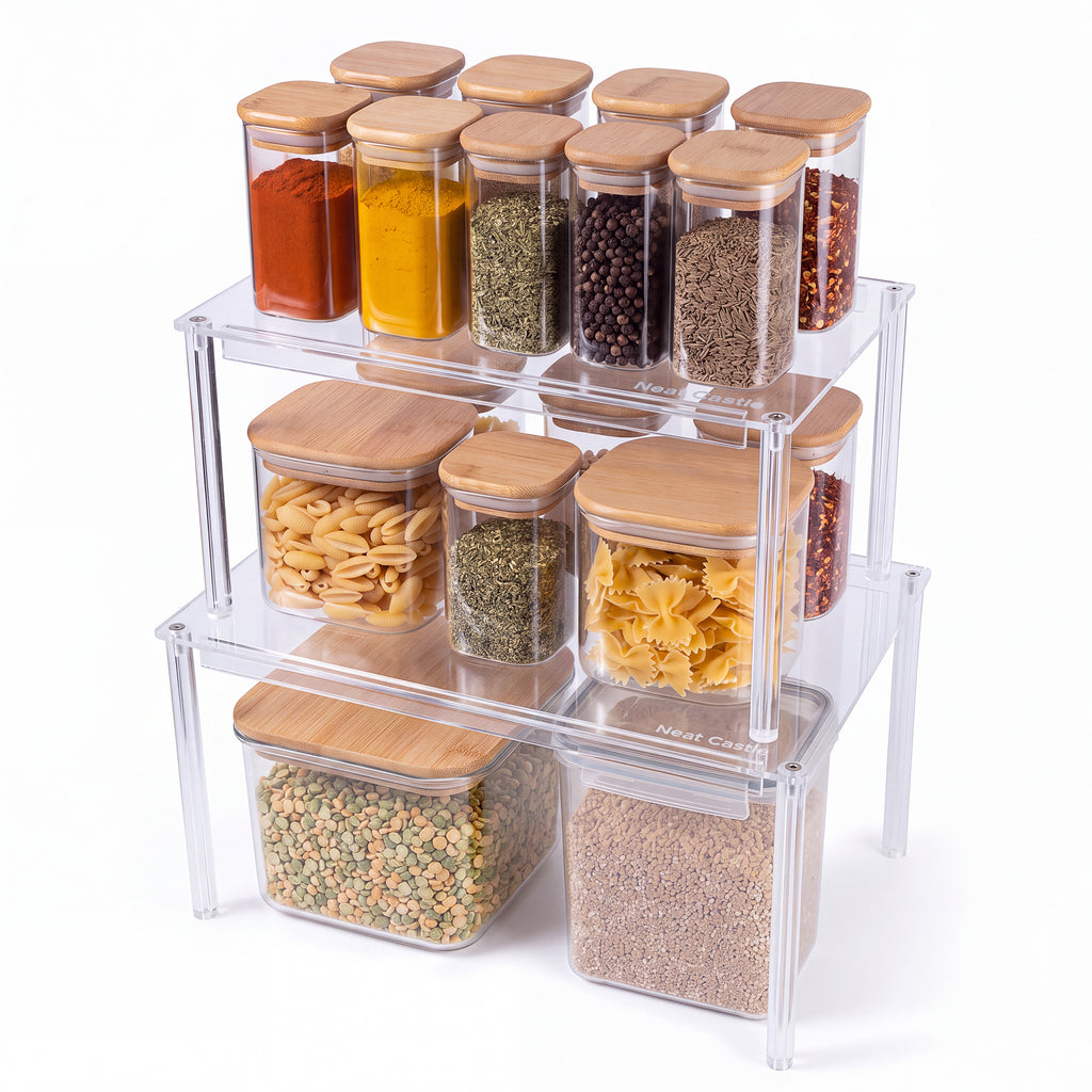 Neat Castle® Acrylic Shelf Organizer - 2 Pack