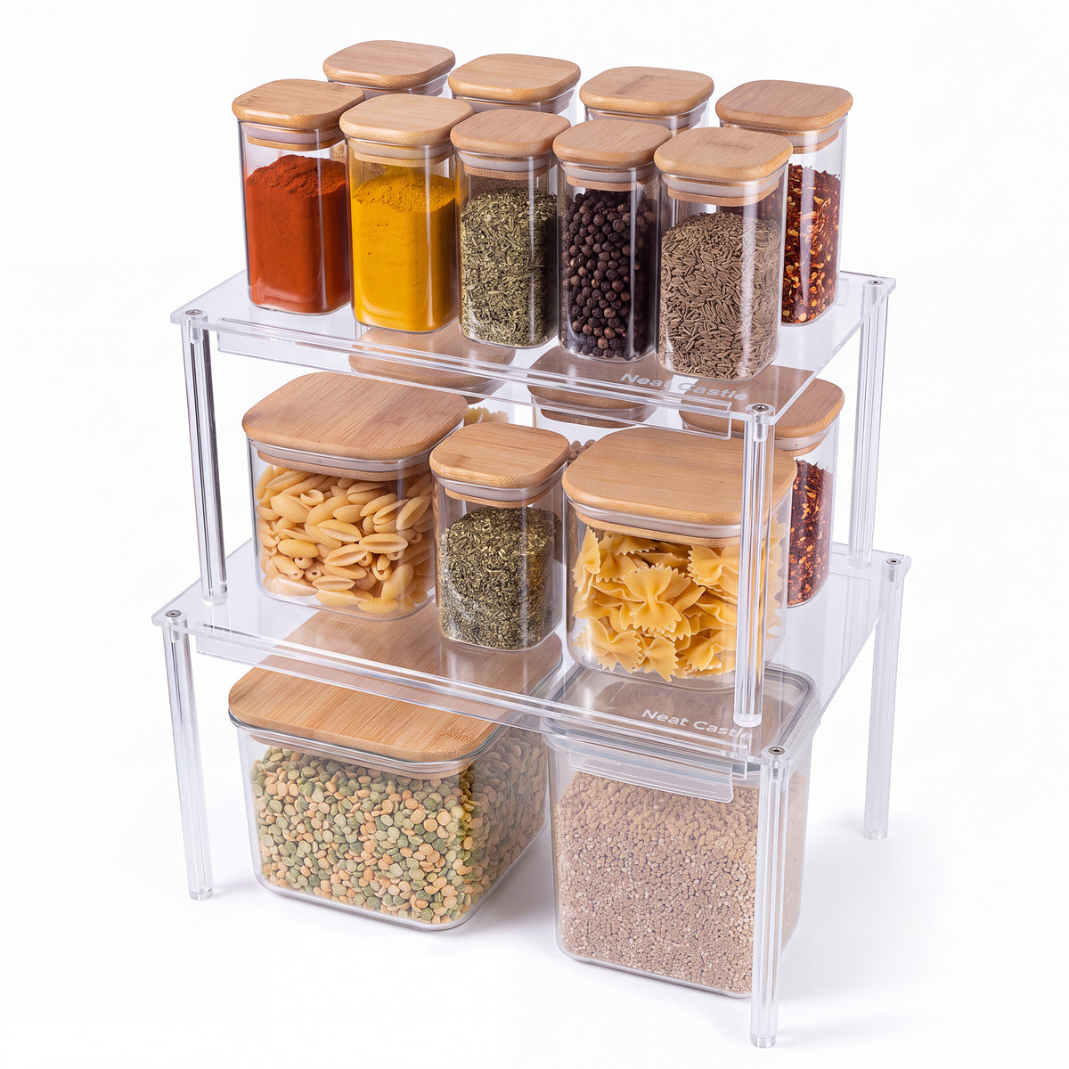 Neat Castle® Acrylic Shelf Organizer - 2 Pack